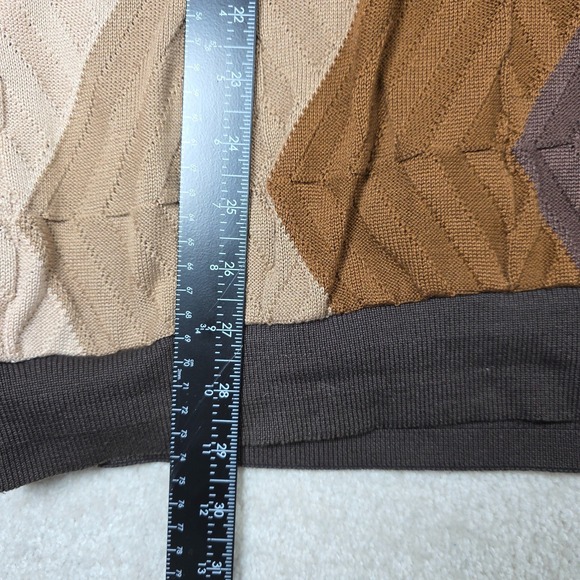 Tundra Canada Sweater Mens 2XL Brown Retro Ribbed V-Neck Winter Wear 90s Vintage - Picture 6 of 7